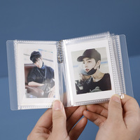 Pochette à bouton-pression de 2 à 3 pouces 20 à 36 feuilles Petit album photo Kpop Pvc Mini album photo mignon Porte-clés Scrapbook Book Album hold