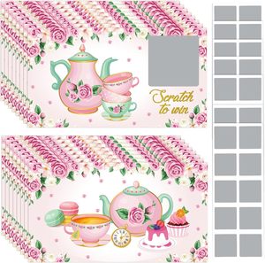 Tarjetas Rasca y Gana Personalizadas para el Té de la Tarde, Pegatinas para Fiestas Hawaianas, Tarjetas Rasca y Gana, Boletos de Rifa Festivos - Product Image 1
