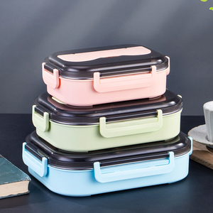Hu-e đầy màu sắc cách điện nhựa SUS304 thép không gỉ Hộp Ăn Trưa đa-kích thước, không bị rò rỉ & nhiệt <span class=keywords><strong>container</strong></span> thực phẩm - Product Image 2