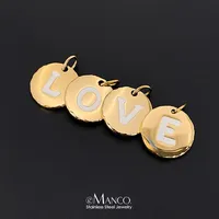 Collier à lettres eManco A-Z, 26 lettres, collier tendance en acier inoxydable plaqué or, pendentif avec nom, accessoires pour femmes, vente en gros