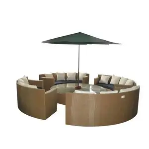 Yinzhou Living Line Patio Furniture Outdoor Durable Rattan Set Divan Patio Furniture Rattan Sofa