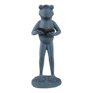 Statua di Rana con Libro per Decorazione Giardino, Ornamento Fantasioso da Esterno per Patio e Cortile - Product Image 1