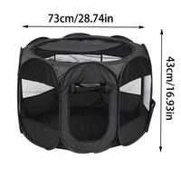 Lit pour chien surélevé en tissu Oxford respirant, tente pliable pour animaux de compagnie avec motif de dessin animé pour enclos de jeu intérieur/extérieur pour chats et chiens