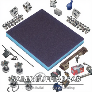 SABER kare sünger parlatıcı ped OEM DU200 sert kesme ve donanım makineleri için parlak zımpara dayanıklı alüminyum oksit - Product Image 2