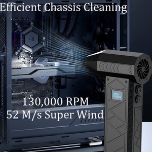 Second Generation Digital Display Electric Turbofan 130,000 RPM Dust Collector Blower Small Wind Turbine 4-speed Jet Fan - Product Image 2
