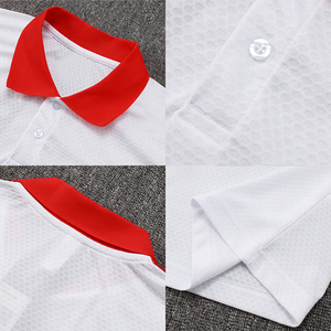 Completo da <span class=keywords><strong>Calcio</strong></span> Retrò Bianco Autunnale per Uomo in Poliestere/Cotone Elasticizzato ad Asciugatura Rapida con Colletto Polo a Manica Corta Servizio OEM con Logo Personalizzato - Product Image 3