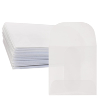 Vente chaude 100 pièces enveloppes en verre givré clair translucide vélin petite poche papier calque portefeuille enveloppe