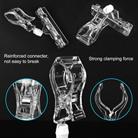 Clips de signalisation Hookei, clips d'affichage personnalisés, porte-prix en plastique transparent pour supermarché 8*2*10CM