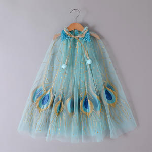 2022 New Arrival <b>Sequins</b> Baby Girl Cosplay Cloak Kids Girls Princess Tulle Cape for Halloween Christmas Holiday - Product Image 2