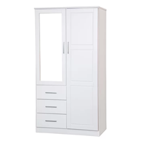 Armoire de chambre moderne et populaire, armoire de rangement en bois de luxe, grande armoire avec miroir pour chambre à coucher, meubles d'armoire