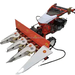 hand held walking tractor front harvester for rice wheat corn