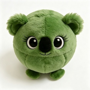 Custom Koala <b>Plush</b> Keychain Round Koala <b>Plush</b> Ball Cute Green Super Soft Fabric Halloween Accessory - Product Image 4