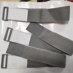 Sangle de rééducation du genou en velcro gris de haute qualité, personnalisée en usine, pour soulagement médical et protection, avec sangle élastique - Product Image 3