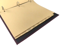 Classeur à levier A4 en cuir PU avec anneaux de verrouillage, porte-cartes en PVC, estampage à chaud doré, impression UV, organisation de documents de bureau