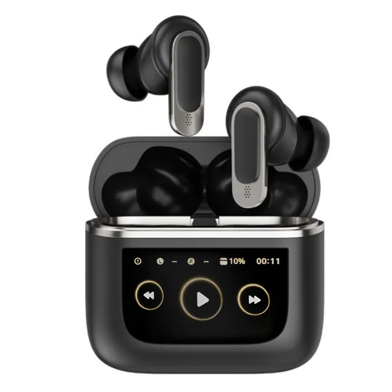 V8 Tour Pro 2 Tws Smart Lcd Touchscreen Anc Enc Audifonos Auriculares Hifi Draadloze Bluetooth Oordopjes In-Ear Oortelefoon Koptelefoon