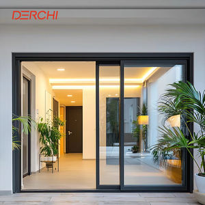 DERCHI NFRC אמריקה סטנדרטית דלתות הזזה גדולות מזכוכית לפטיו מסגרת אלומיניום בידוד תרמי דלתות הזזה מזכוכית כפולה - Product Image 1