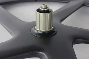 Ruedas de cinco radios de carbono para bicicleta, llantas tubulares de 55mm de profundidad y 23mm de ancho para Triatlón - Product Image 2