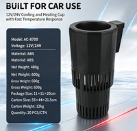 YMSD AC-8700 Mug ABS Pendingin & Pemanas Cerdas 45W Daya Rendah 110-230V Tegangan Ganda Termostat Hemat Energi Semua Musim Mobil