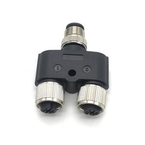 Leaka IP67 impermeável um macho dois fêmea Y forma m12 4pin 5pin m12 y divisor - Product Image 1