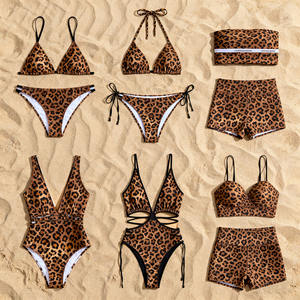 ชุดว่ายน้ำสองชิ้นสำหรับว่ายน้ำบิกินี่เอวสูงแบบเซ็กซี่สำหรับผู้หญิงปรับแต่งได้ - Product Image 1