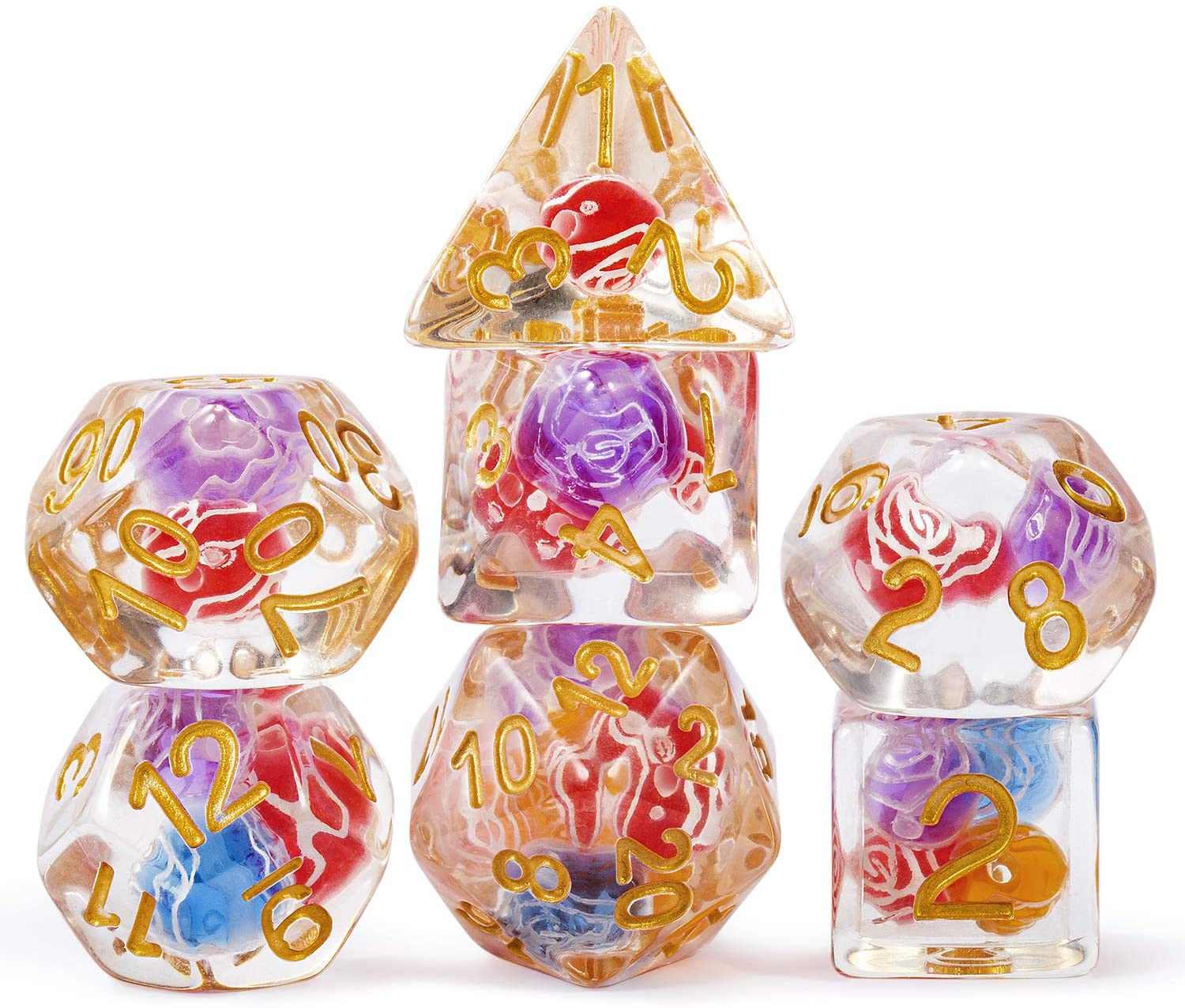 Оптовая продажа с завода, набор костей в виде подземей и драгеонов, бусины, 7 литьевых полигедрических костей под давлением, кости из смолы DND