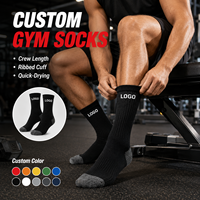 Chaussettes de sport noires personnalisées avec logo, chaussettes de sport confortables en coton pour hommes