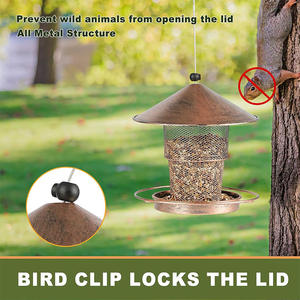 Outdoor Zware Metalen Eekhoorn Proof Lantaarn Vogel <span class=keywords><strong>Feeder</strong></span> Voor Tuin Tuin Decoratie - Product Image 3