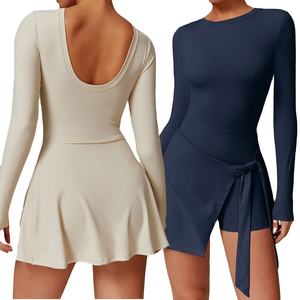 ชุดออกกำลังกายสำหรับผู้หญิง ระบายอากาศได้ดี ยืดหยุ่น แห้งเร็ว เหมาะสำหรับกีฬาแบดมินตัน กอล์ฟ พิคเคิลบอล กระโปรง กางเกงขาสั้น สำหรับเทนนิสและกีฬาอื่นๆ - Product Image 1