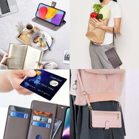Casing Ponsel Desainer Multifungsi Dompet Kulit Anti Benturan dengan Slot Kartu untuk Samsung Galaxy A56 A55 A54 A53 A35 A34 A16 A15