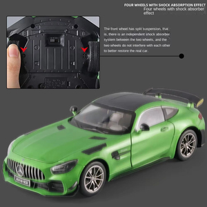 <span class=keywords><strong>1</strong></span>:<span class=keywords><strong>18</strong></span> scala Benz GTR metallo auto sportive Diecast giocattolo in lega di simulazione auto in lega modello di luce sonora Display Pullback - Product Image 5