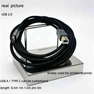 Câble de connexion de données pour <span class=keywords><strong>imprimante</strong></span> plaqué or de haute qualité TYPE C vers USB B 2.0, port carré, compatible avec les imprimantes HP et Epson - Product Image 2