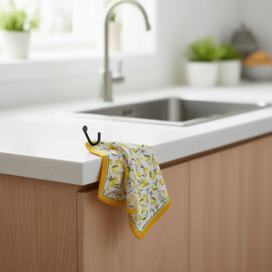 Fazzoletto quadrato Lemon Square 70x70cm 38g in cotone per cucina o decorazione - Product Image 2