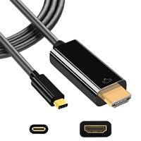 Cable Convertidor USB 3.1 Tipo C a 4K Ultra HD de Alta Velocidad de 2M, con Cubierta de PVC y Blindaje Trenzado, para Cámara, TV y Computadora