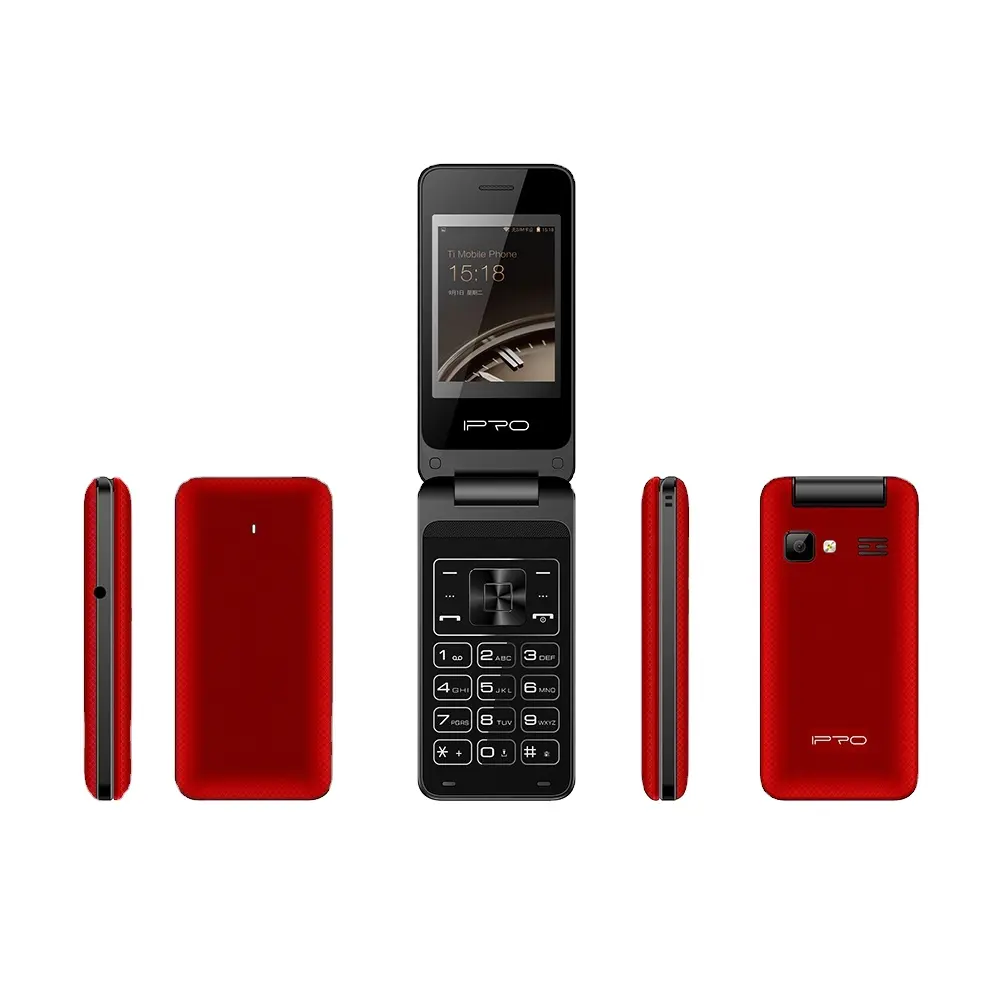 세계 핫 3G 더블 SIM 플립 전화 2.4 인치 더블 SIM 카드 프리미엄 플립 전화