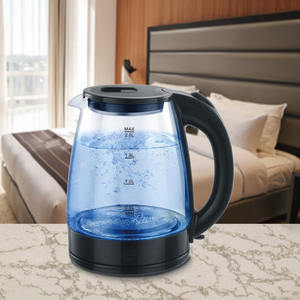 Bouilloire électrique en verre 2L avec bouton poussoir pour faire bouillir l'eau, marque chinoise, appareil de cuisine domestique - Product Image 1