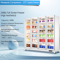 Congélateur vertical commercial Bojin, congélateur profond, congélateur de présentation sur mesure pour supermarchés, destiné aux commerces de détail d'aliments surgelés