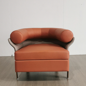 Divano singolo di design italiano, poltrona da soggiorno in velluto, divano componibile a tre posti, divano per hall di hotel - Product Image 5