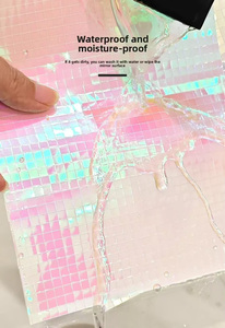 Mosaïque de miroirs autocollante de 1 m, autocollants réfléchissants pour la décoration murale 3D, collage artistique DIY, décoration de bar KTV - Product Image 4