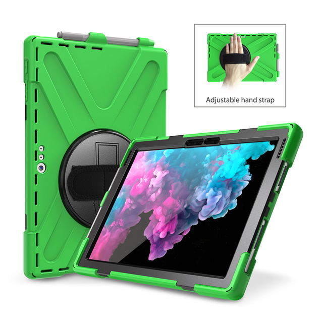 Top Design Anti-shock Tablet Hand Strap Case with Pen Slot for Microsoft Surface Pro 4 /5 /6
