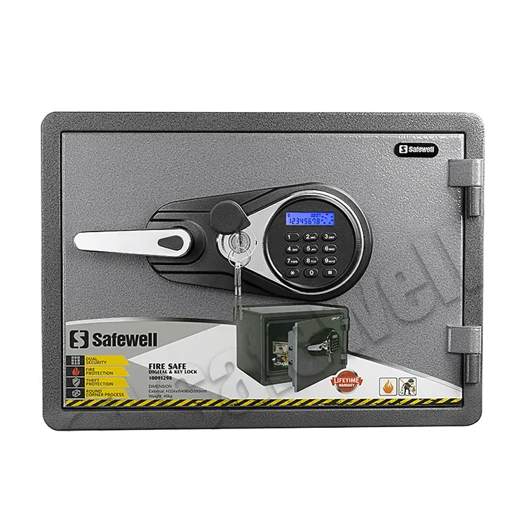 Safewell-cajas de seguridad para casa, caja de almacenamiento a prueba de fuego