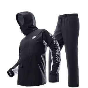 Chubasquero para hombre o mujer a precio de fábrica con pantalones para motociclistas Chaqueta impermeable para acampar al aire libre