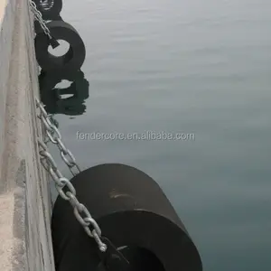 Système de pare-chocs en caoutchouc solide cylindrique dock de bateau garde-boue en caoutchouc marin