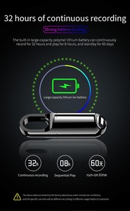 Mặt Dây Chuyền Mini Kỹ Thuật Số Ghi Âm Kích Hoạt Bí Mật <span class=keywords><strong>Micro</strong></span> Dictaphone oculta Chuyên Nghiệp Nhỏ Thiết Bị Nghe Mp3 Máy Nghe Nhạc Pq11 - Product Image 3