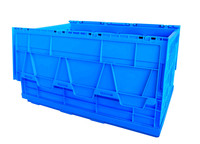 HUADING 600*400*330mm Caisse en plastique PP pliable empilable résistante aux rayures pour usage domestique, rangement multifonction