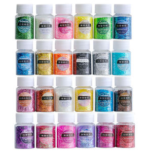Fisherbon Fisherman's Bund <b>Glitter</b> Sequins 24 Colors Shimmer DIY Fishing Rod Building Kit Portable Plastic Craft Accessory - Product Image 1