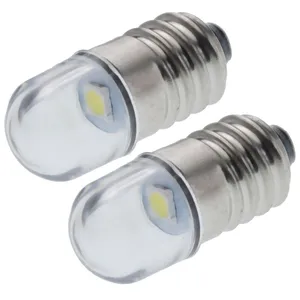 E10 나사 LED 전구 2835 1SMD LED 장치 표시기 손전등 전구 3V 6V 12V LED 손전등 교체 전구 토치