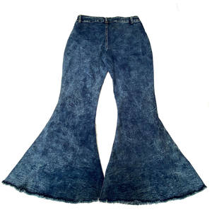 Nuevo Diseño, Estilo Moderno, Jeans de Cintura Alta para Mamá, Jeans de Campana a la Moda, Pantalones de Campana Vaqueros, Jeans de Campana para Mujer - Product Image 1