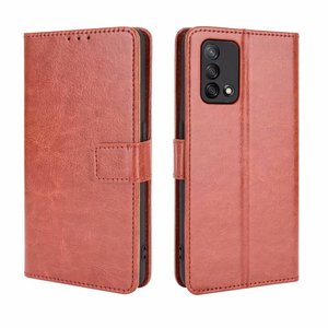 Portafoglio di lusso Crazy Horse DELL'UNITÀ di elaborazione di Vibrazione del Cuoio Della Copertura di Caso Per <span class=keywords><strong>OPPO</strong></span> <span class=keywords><strong>A74</strong></span> 4G/ F19 4G - Product Image 2