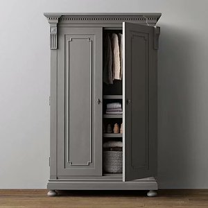 Armadio <span class=keywords><strong>Vintage</strong></span> in Legno Massello di Quercia per Camera da Letto Americana - Product Image 3