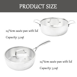 Set di Pentole TIANXING in Acciaio Inox a 5 Strati di Grado Commerciale, Antiaderente e Compatibile con l'Induzione - Product Image 3